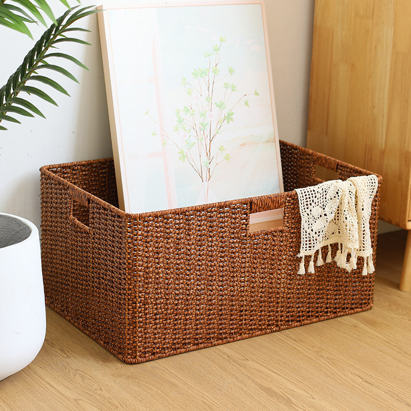 收纳筐超大家用收纳箱衣服被子整理筐仿藤编织客厅阳台橱柜储物篮,淘宝优惠券,粉丝福利购,淘宝优惠卷