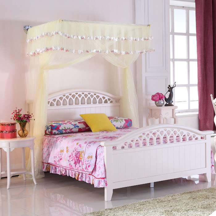 定做打墙钓鱼伸缩杆不锈钢挂墙支架1.2米1.51.8床加密三开门蚊帐,淘宝优惠券,粉丝福利购,淘宝优惠卷