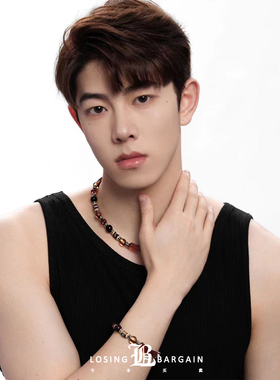 【Losing Bargain】原创古棕色陶瓷复古小众百搭拼接串珠手链男女