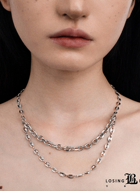 原创小众设计感猪鼻链拼接项链