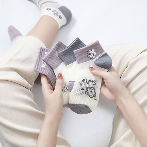 袜子女春夏季薄款纯棉短筒抗起球运动低帮短袜吸汗透气春秋款棉袜 - 图3