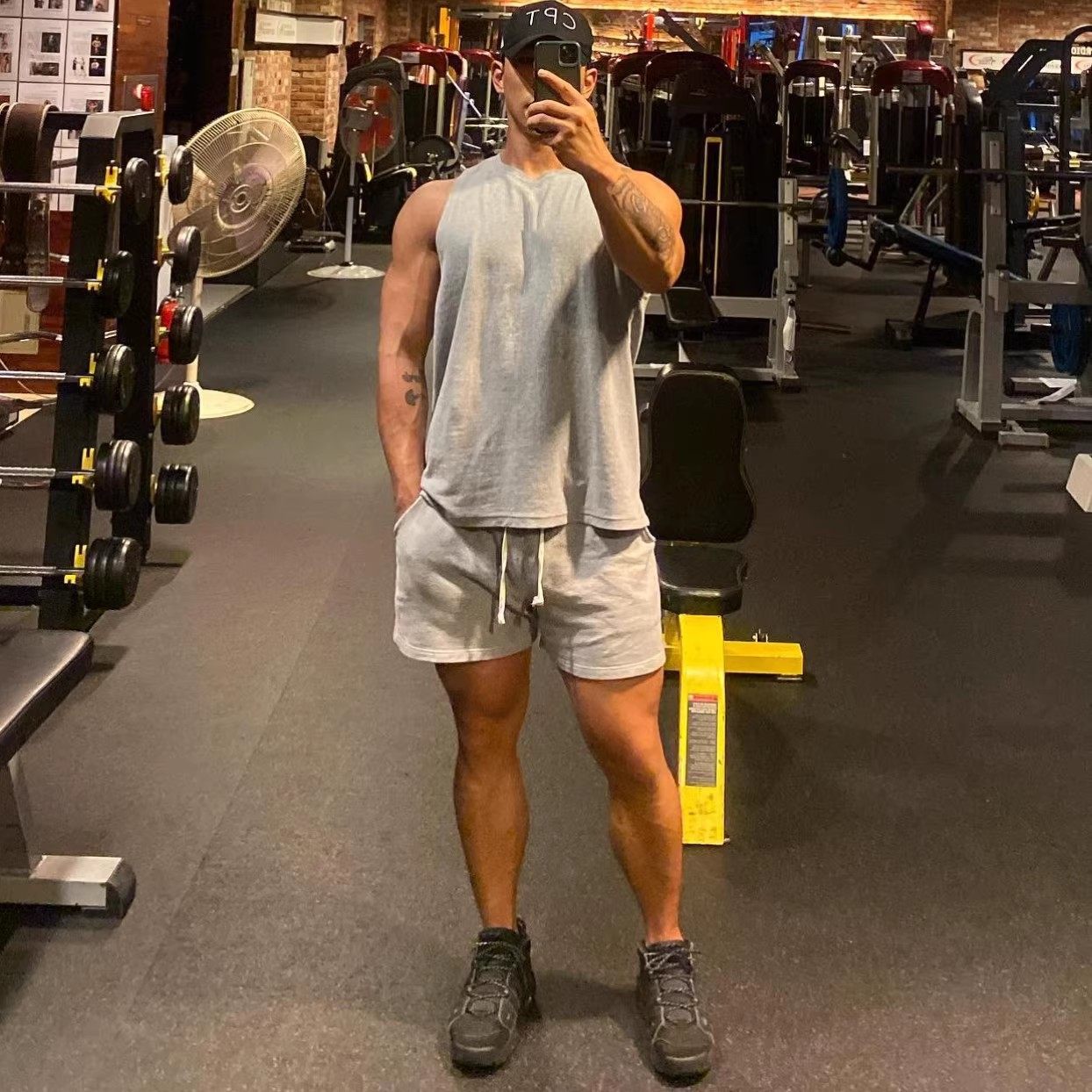 运动短裤男三分裤纯棉美式健身潮牌肌肉撸铁狗兄弟跑步深蹲训练,淘宝优惠券,粉丝福利购,淘宝优惠卷