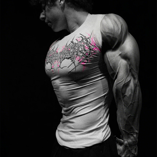 运动坎肩无袖男背心速干弹力健身衣紧身衣美式潮牌肌肉撸铁狗兄弟