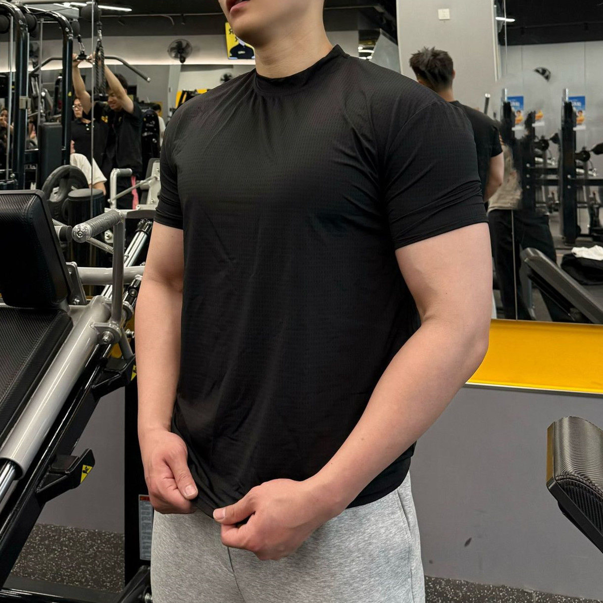 运动短袖男T恤健身衣速干弹力透气夏季冰丝冰感圆领修身跑步潮牌,淘宝优惠券,粉丝福利购,淘宝优惠卷