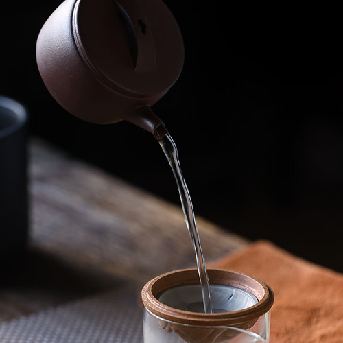 半藏 宜兴原矿紫泥泡茶壶纯手工茶壶功夫茶具家用大口汉瓦紫砂壶 - 图2
