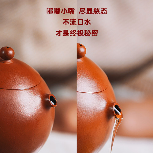 半藏 宜兴紫砂壶西施壶纯手工大红袍朱泥个人专用茶具泡茶壶 颜玉 - 图2