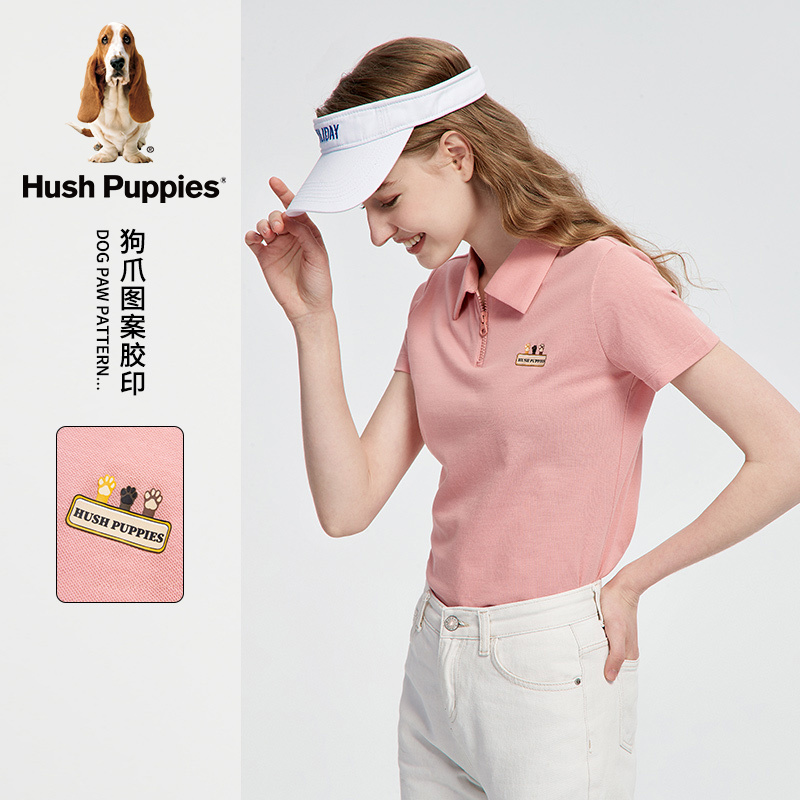 hush puppies女装2021夏宽松 polo衫 Hush Puppies服饰POLO衫