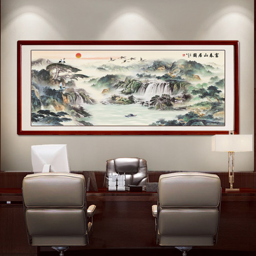 蒙娜丽莎十字绣流水生财2025新款线绣客厅山水画富春山居图风景画 - 图1
