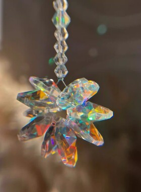 【新人0.01专享】太阳捕手晶体石挂件阳光捕捉器折射棱镜房间装饰