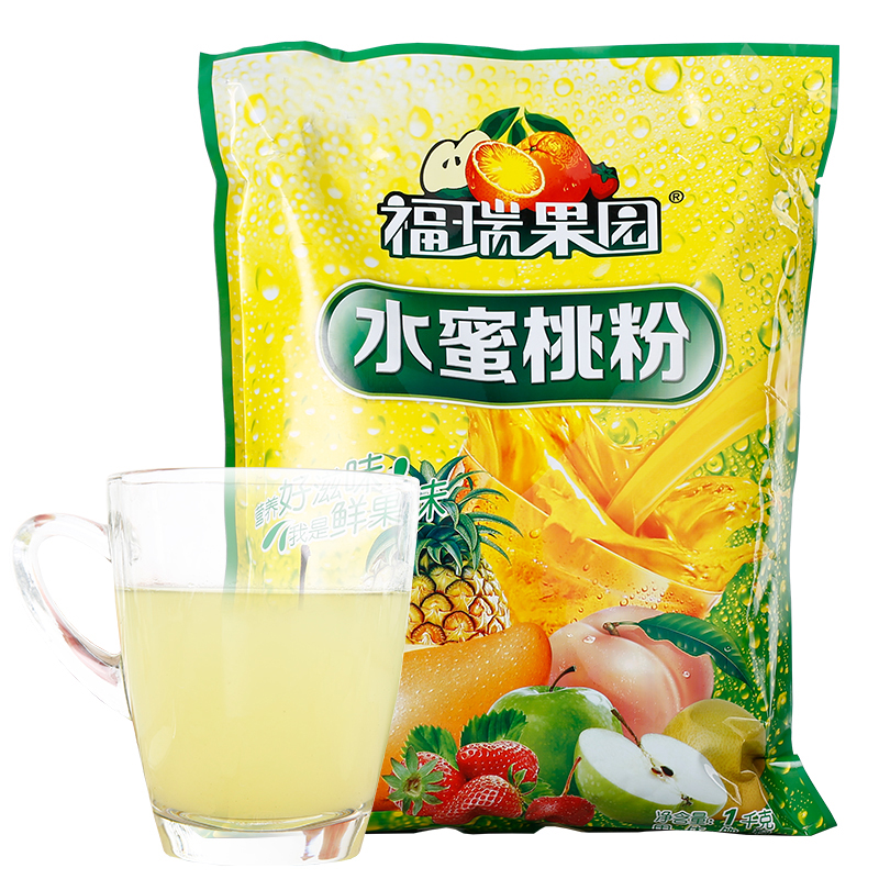 福瑞果园水蜜桃粉1000g*3包固体饮料粉浓缩速溶果汁粉冲饮水蜜桃 - 图2