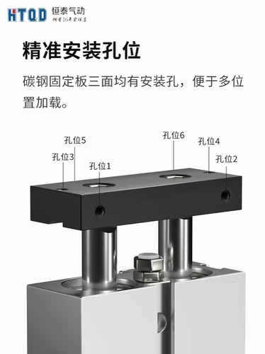 双轴双杆小型气缸TN10X16X20X25X32-30-40-50-60-70-75-80-90-100 - 图3