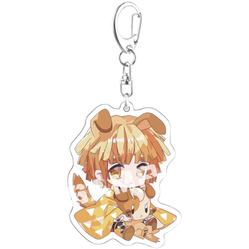 鬼灭之刃抱宠款动漫周边亚克力钥匙扣挂件我妻善逸炭治郎富冈义勇 - 图3