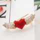 MUMU Good-quality Japanese soft girl girl heart 2D big red love wing brooch badge pin animation peripheral