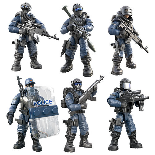 关节可动兵人积木军事特种兵手办模型男儿童玩具吃鸡人仔武器装备 - 图3