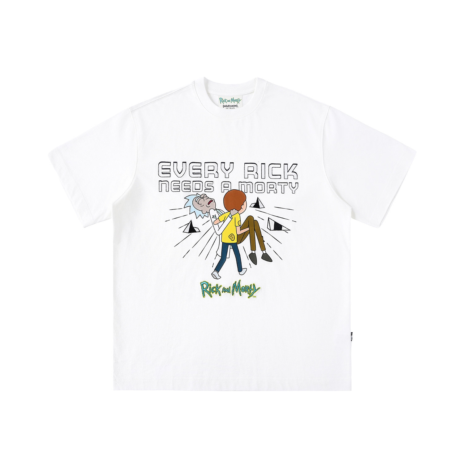 【Rick and Morty官方联名】WHOOSIS 人物刺绣短袖T恤动漫周边男,淘宝优惠券,粉丝福利购,淘宝优惠卷