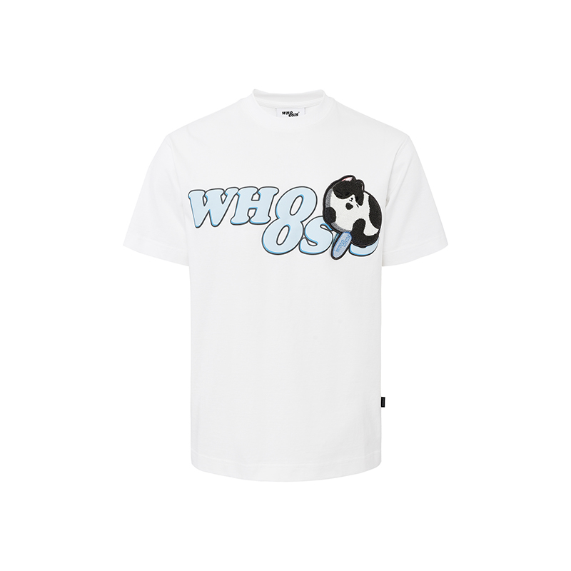 WHOOSIS（不知其名）宠物雪糕魔术贴系列短袖t恤夏季休闲可爱男女