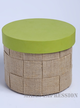 东南亚风麻布样板间收纳软装饰品