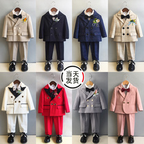 Boys suit suit Childrens suit Childrens suit Autumn Winter Shuai Inlan flower boys baby boys gown to host 2023 new