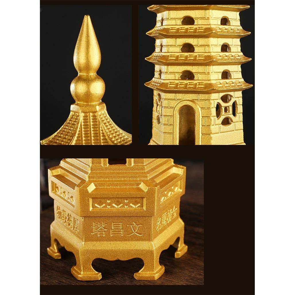 黄铜文昌塔纯铜摆件制品九层十三高考礼物金属文创铜器工艺品