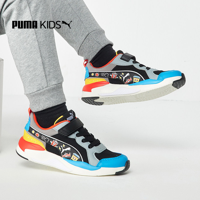puma官方新款中大童魔术贴休闲鞋 puma童装运动鞋