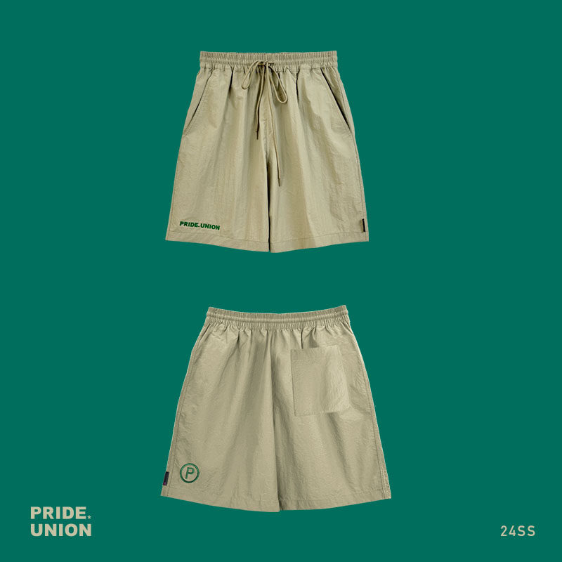 【黄曦彦同款】PRIDE*UNION糖果色刺绣字母短裤男夏季轻薄休闲裤,淘宝优惠券,粉丝福利购,淘宝优惠卷