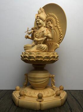 桧木精雕六臂爱染明王爱染王实木