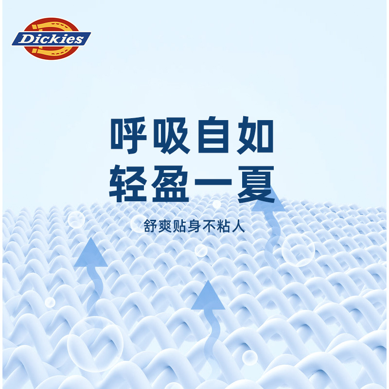 Dickies儿童反季休闲T恤短袖2025新款纯棉透气印花圆领宽松爆款 - 图0