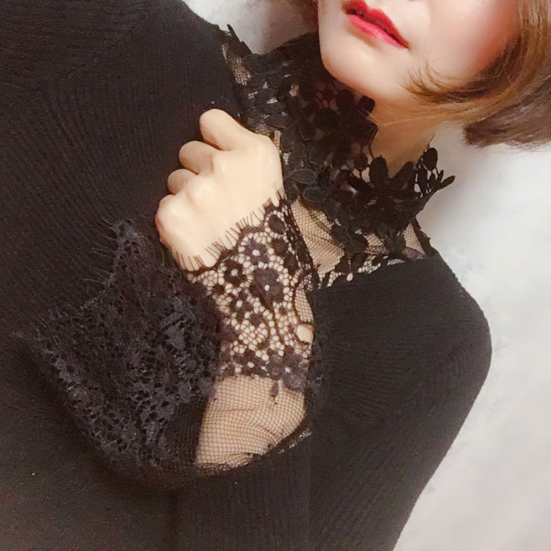 蕾丝打底衫女秋冬新款很仙的网纱纱衣百搭时尚内搭洋气小衫上衣女,淘宝优惠券,粉丝福利购,淘宝优惠卷