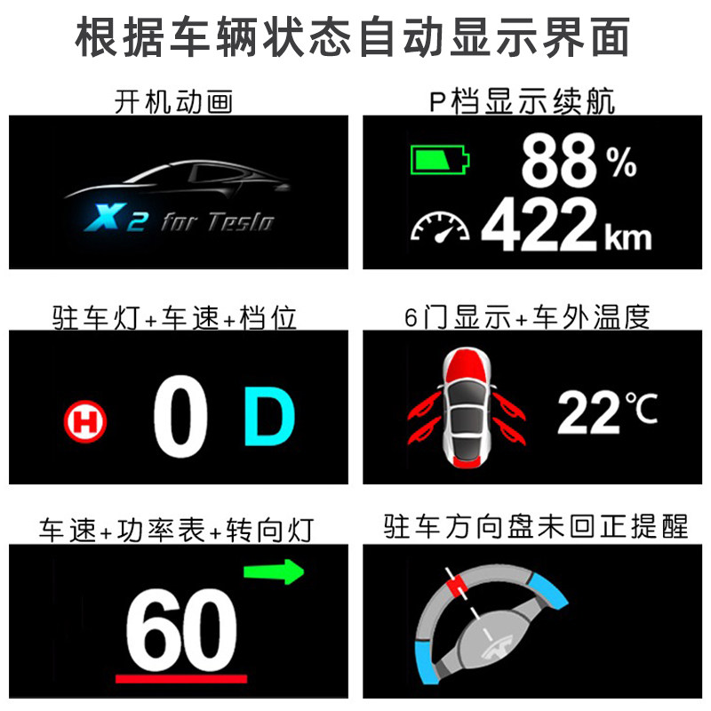 三代升级液晶空气码表适用特斯拉model3/Y专用HUD仪表Tesla抬头显,淘宝优惠券,粉丝福利购,淘宝优惠卷