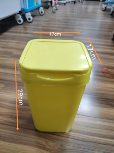 医用垃圾桶 侧挂式垃圾桶翻盖垃圾桶医疗污物桶摇盖抢救车有贴纸 - 图1