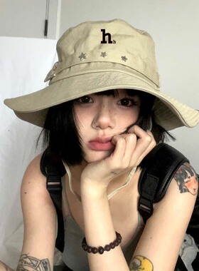 哈吉斯船长防晒大檐可调渔夫帽女