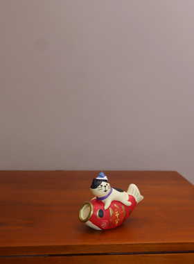 招财招福年年有余招财猫可爱桌面摆件幸运锦鲤新年祝福车载内饰