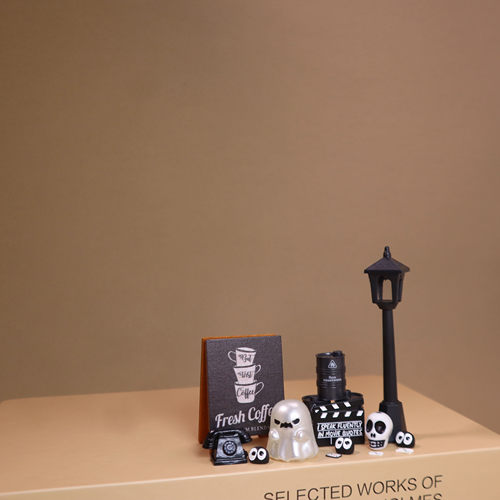 泡泡玛特停车牌材料包 DIY汽车中控台胡桃木底座场景盲盒娃娃配件 - 图2