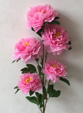 仿真牡丹大3头5头假摆放花艺娟花