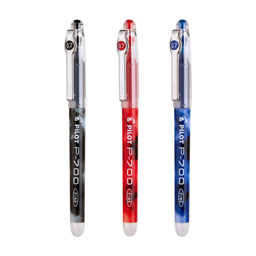 日本PILOT/百乐BL-P70中性笔针管水笔P700学生用0.7MM红蓝黑色考试签字用水笔顺滑大容量 - 图0