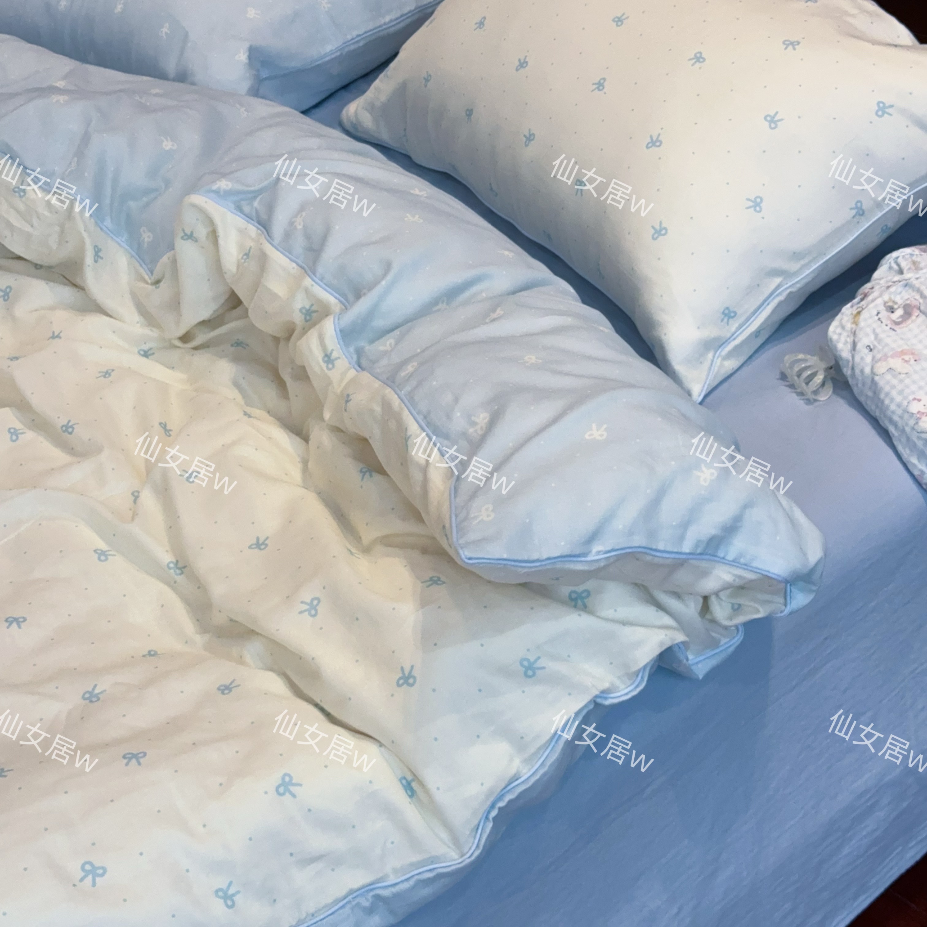 小清新A类母婴全棉双层纱四件套100纯棉超柔软纯棉学生宿舍三件套