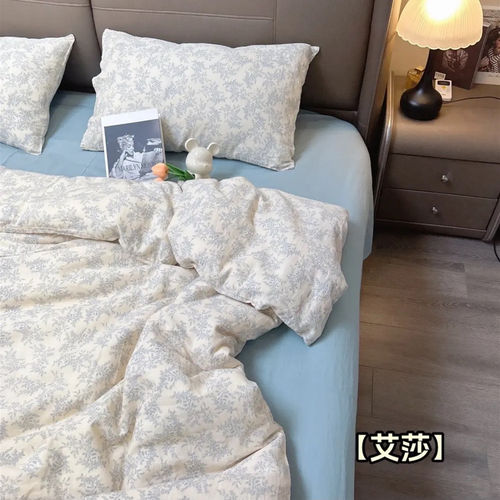 a类母婴级全棉有氧双层纱四件套纯棉纱布柔软被套床单宿舍三件套 - 图3