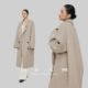 MPAM mid-length alpaca wool lazy style double-sided wool coat