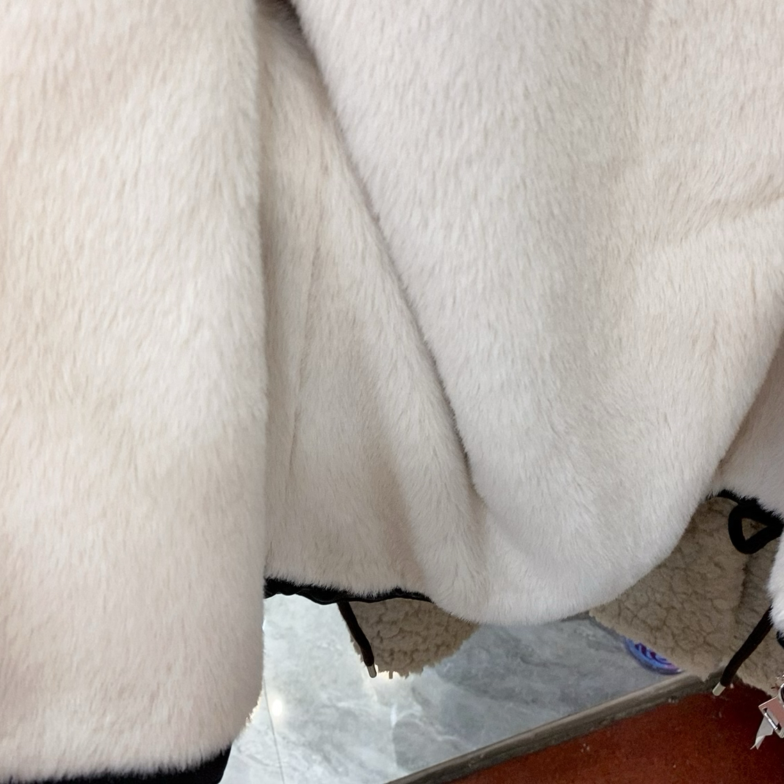 复古美拉德加绒皮衣外套女2025冬季新款下摆抽绳小个子机车服 - 图3