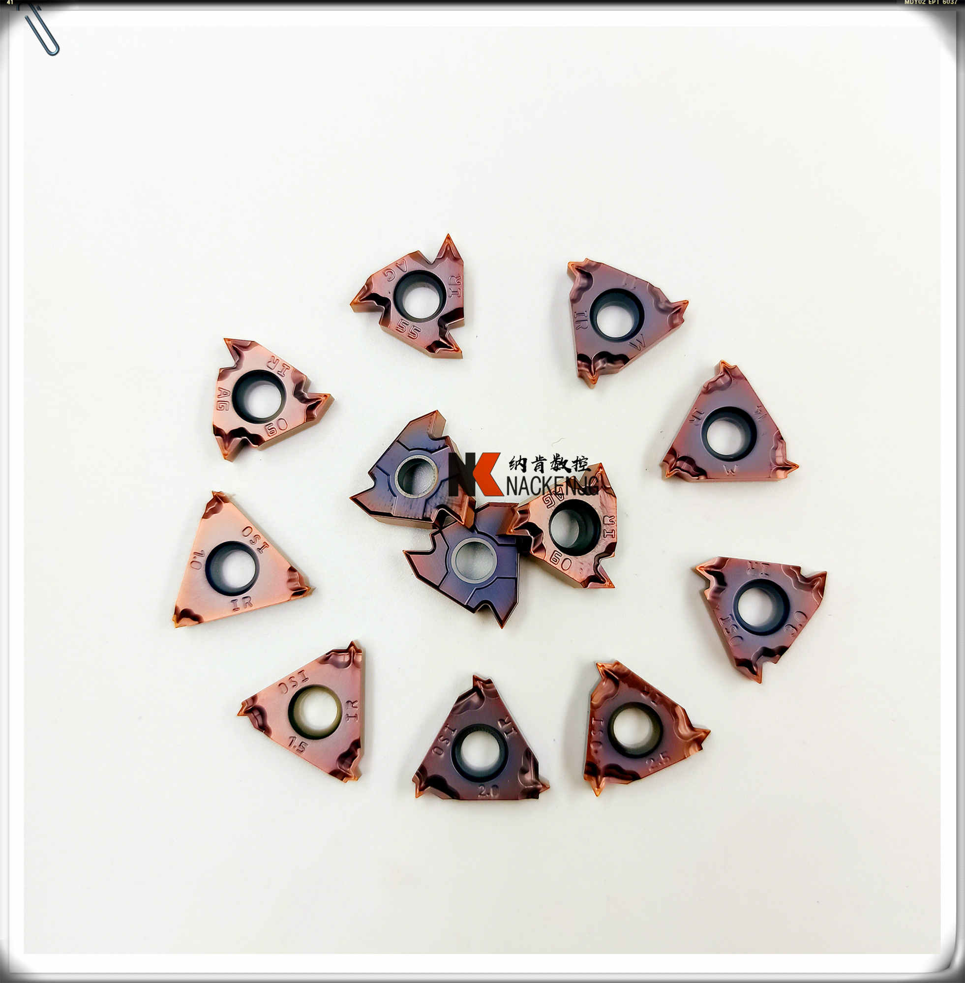 美制螺纹刀片16ER/IR 8 10 12 14 16 18 20 24 UN不锈钢BSPT椎管 - 图1