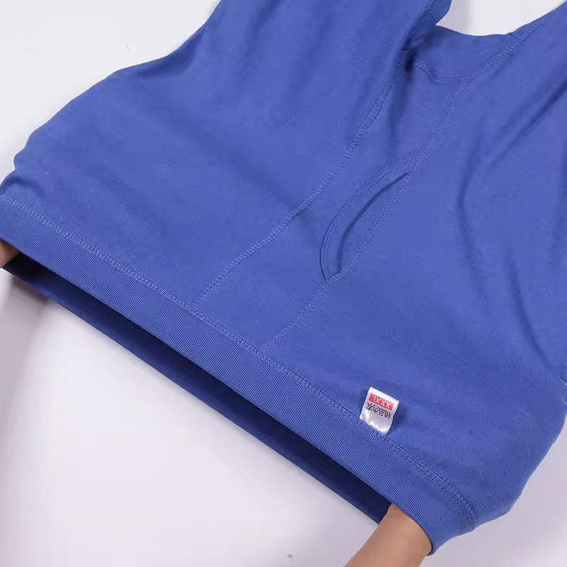 男士秋裤纯棉全棉打底裤高腰保暖裤大码宽松中老年人衬裤棉毛线裤