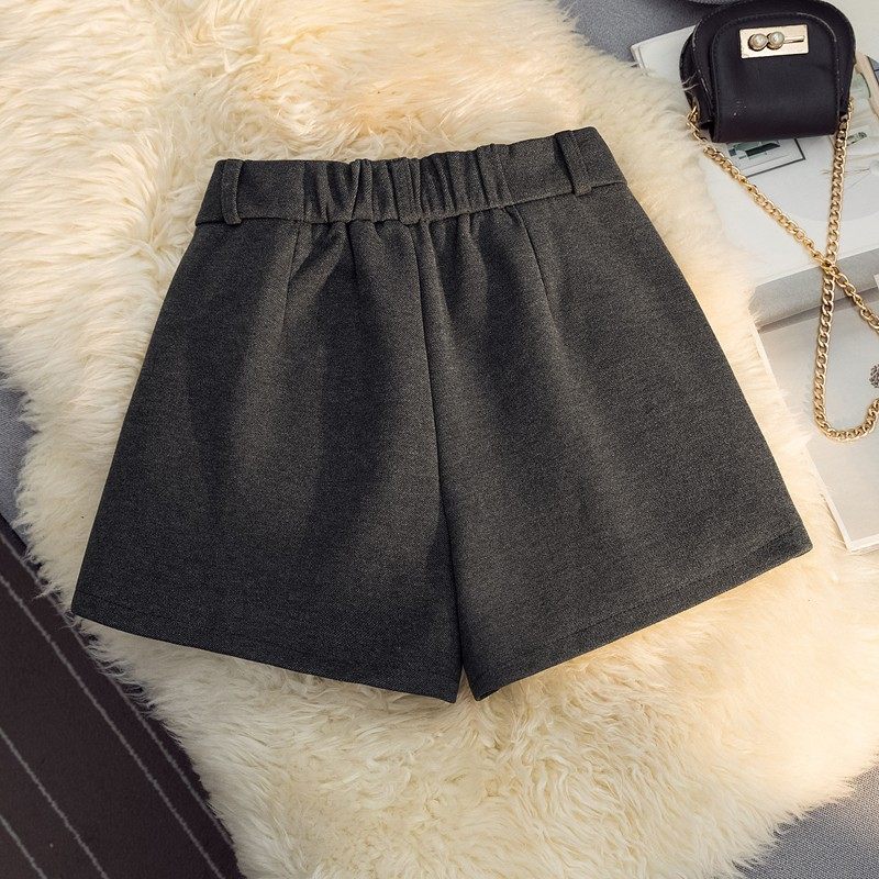 毛呢短裤女秋冬新款胖mm高腰阔腿裤梨形身材穿搭外穿靴裤,淘宝优惠券,粉丝福利购,淘宝优惠卷