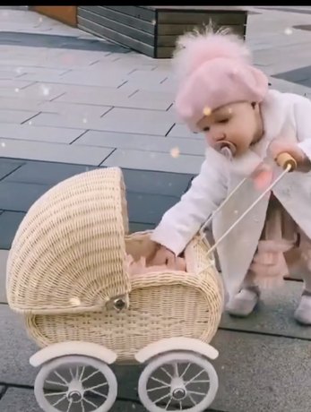 legler wicker dolls pram