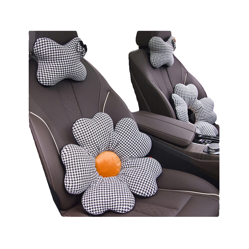 千鸟格汽车头枕护颈枕腰靠枕车载座椅靠背垫四季通用车用坐垫女神,淘宝优惠券,粉丝福利购,淘宝优惠卷