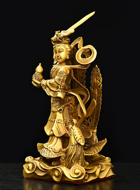 纯铜九天玄女娘娘神像摆件圣母