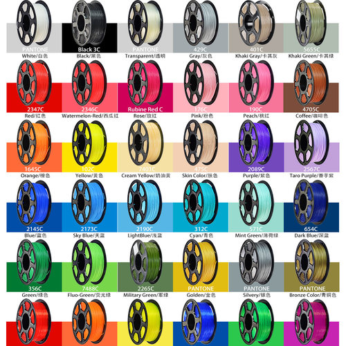 通用高温3d打印笔耗材10米5米3米规格PLA1.75mm线径40色线卷三d - 图0