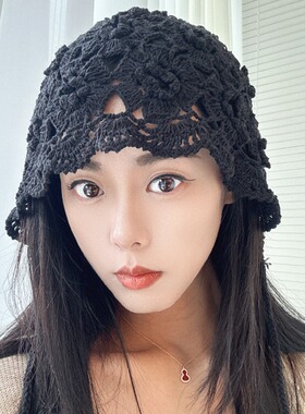 异域风情蕾丝编织针织帽