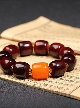 西藏高原老料牦牛角手串