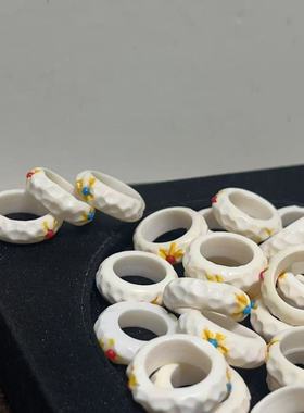 根付鹿角雕刻镶嵌手工彩绘串珠配