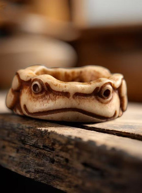 牦牛骨佛珠手串配件蛙嘴跑环